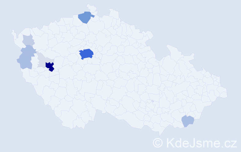 Příjmení: 'Techlová', počet výskytů 52 v celé ČR