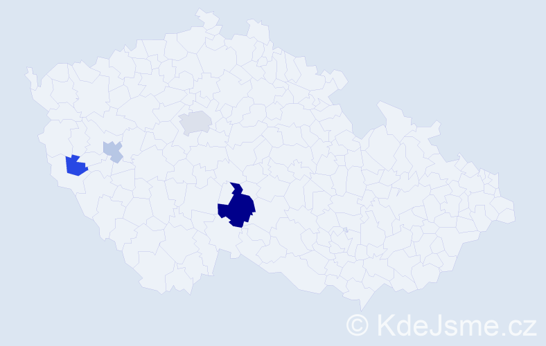 Příjmení: 'Hubata', počet výskytů 32 v celé ČR