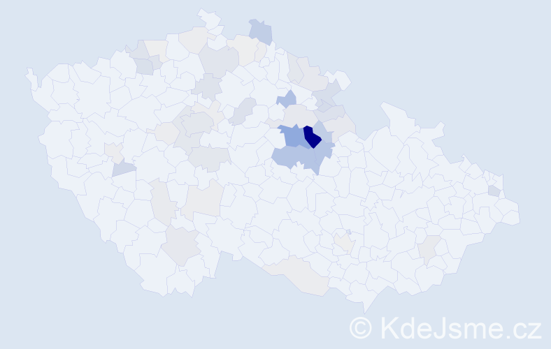 Příjmení: 'Bidlová', počet výskytů 148 v celé ČR