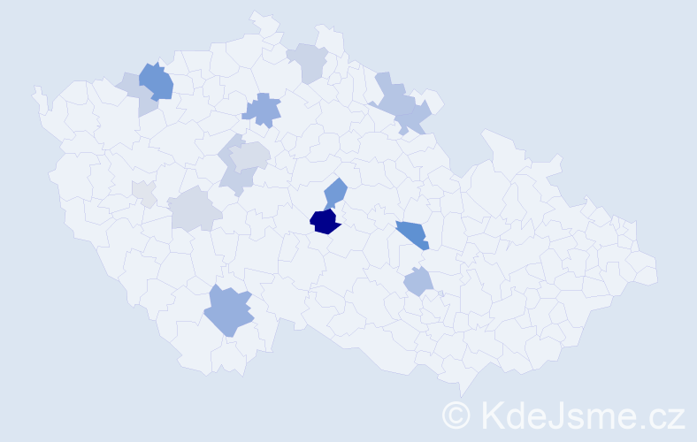 Příjmení: 'Misarová', počet výskytů 43 v celé ČR