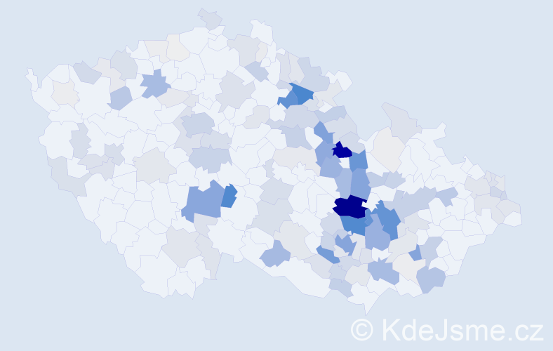 Příjmení: 'Sychrová', počet výskytů 582 v celé ČR