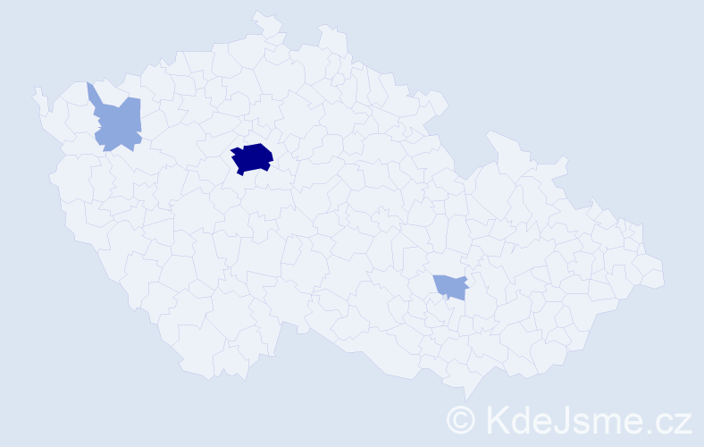 Příjmení: 'Madiy', počet výskytů 7 v celé ČR