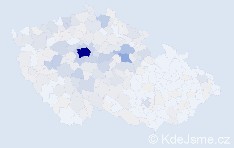 Příjmení: 'Čihák', počet výskytů 1374 v celé ČR