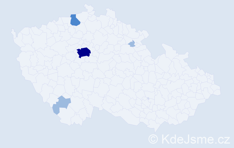 Příjmení: 'Kupšovský', počet výskytů 8 v celé ČR
