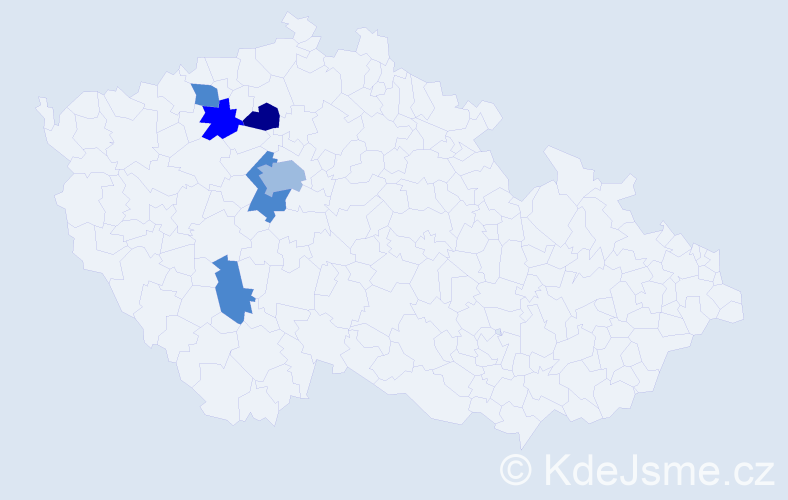 Příjmení: 'Rouša', počet výskytů 14 v celé ČR