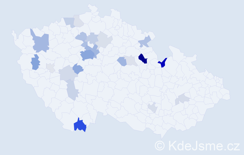 Příjmení: 'Kozlov', počet výskytů 71 v celé ČR