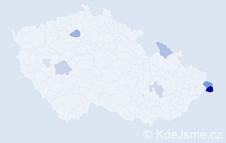 Příjmení: 'Mrazková', počet výskytů 12 v celé ČR