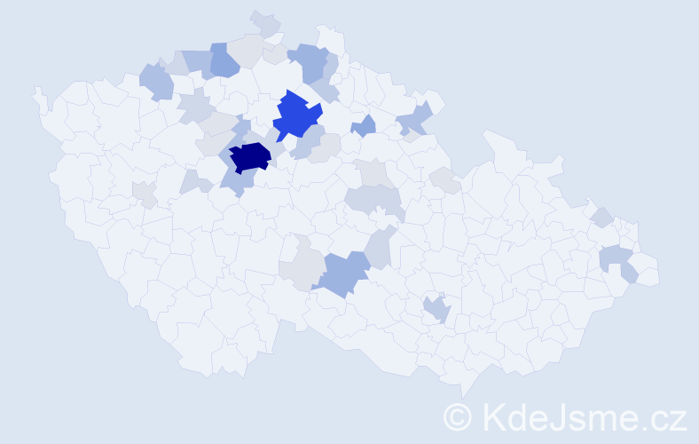 Příjmení: 'Kolátor', počet výskytů 132 v celé ČR