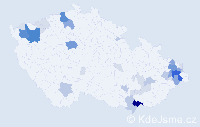 Příjmení: 'Bílská', počet výskytů 112 v celé ČR