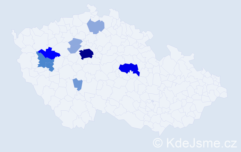 Příjmení: 'Lomičková', počet výskytů 26 v celé ČR