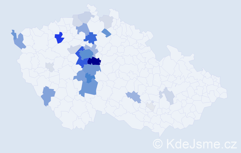 Příjmení: 'Čelikovská', počet výskytů 97 v celé ČR