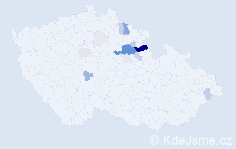 Příjmení: 'Fryntová', počet výskytů 50 v celé ČR