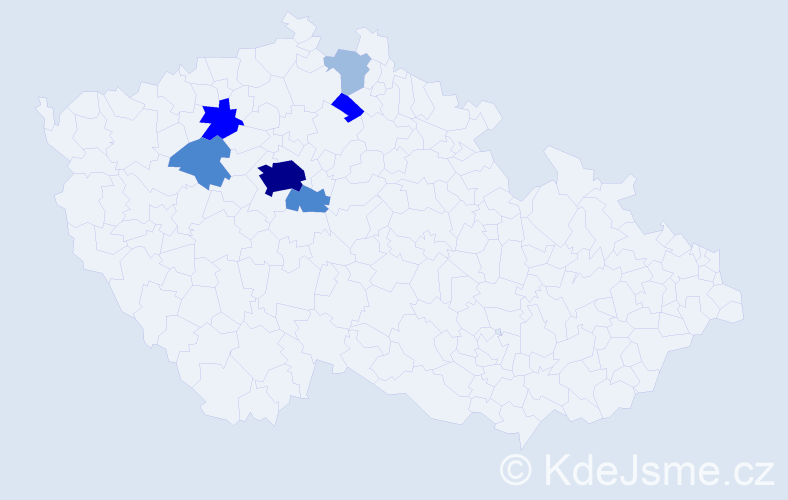 Příjmení: 'Krameriusová', počet výskytů 15 v celé ČR