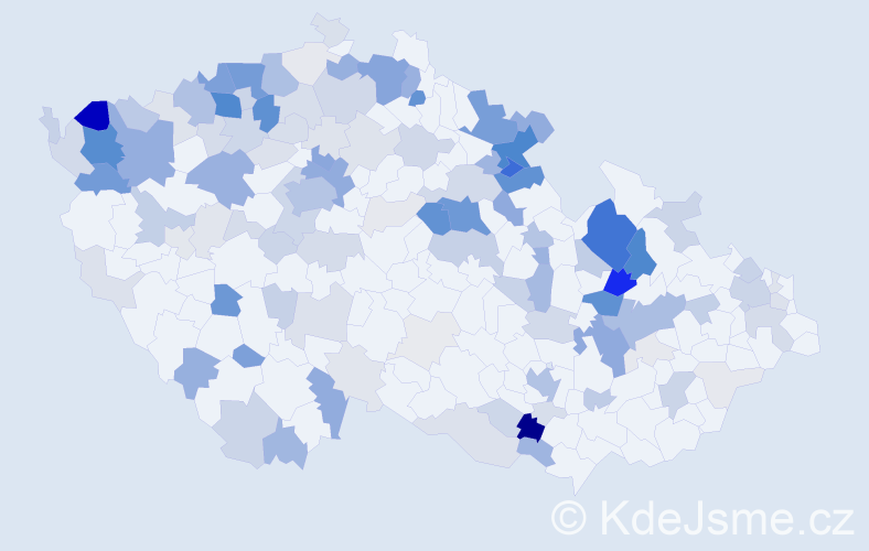 Příjmení: 'Köhlerová', počet výskytů 482 v celé ČR