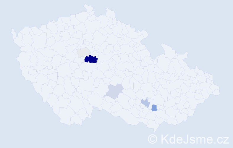 Příjmení: 'Brummerová', počet výskytů 19 v celé ČR