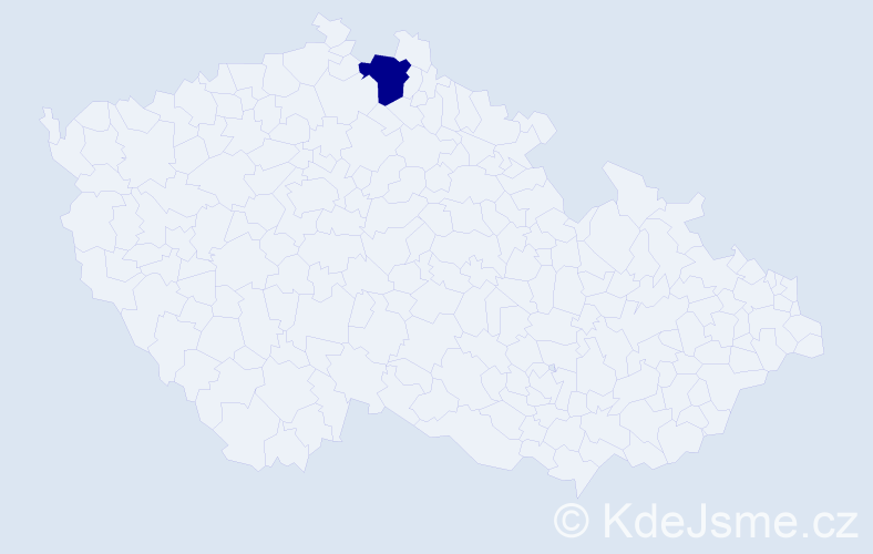 Příjmení: 'Jašmínská', počet výskytů 1 v celé ČR