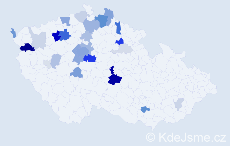 Příjmení: 'Ledl', počet výskytů 85 v celé ČR