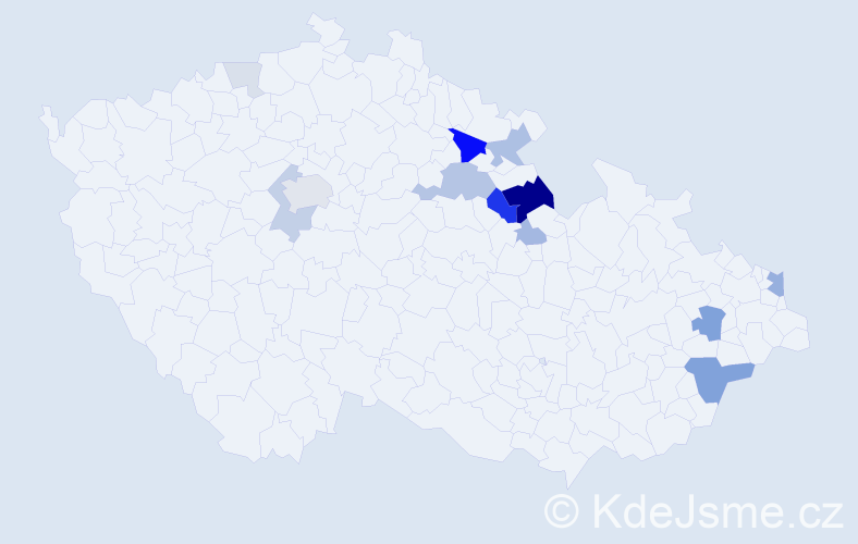 Příjmení: 'Lédrová', počet výskytů 41 v celé ČR