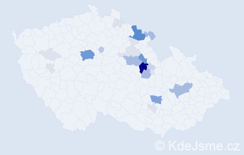 Příjmení: 'Kadrmas', počet výskytů 97 v celé ČR
