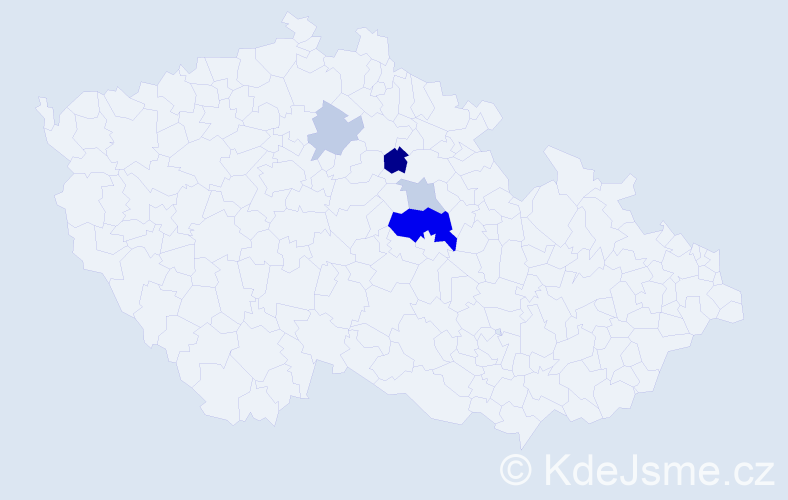 Příjmení: 'Kastlerová', počet výskytů 11 v celé ČR