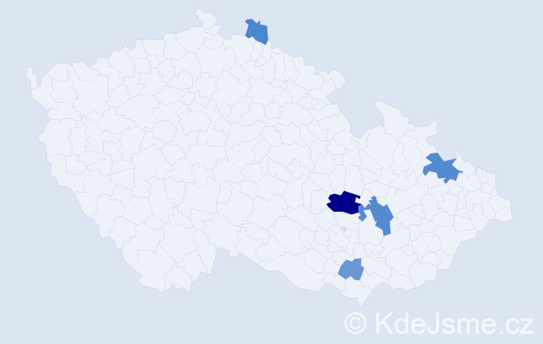 Příjmení: 'Zárychtová', počet výskytů 12 v celé ČR