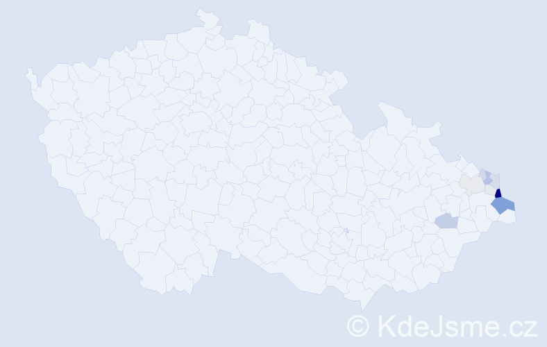 Příjmení: 'Kabot', počet výskytů 33 v celé ČR