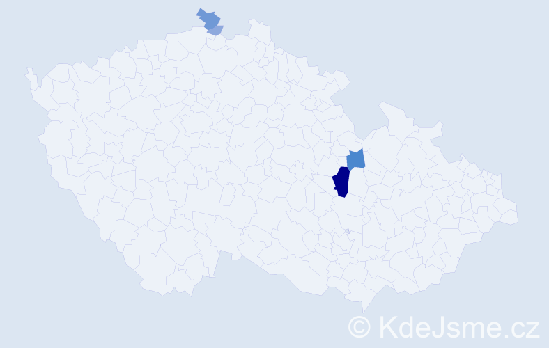 Příjmení: 'Dulkaj', počet výskytů 12 v celé ČR