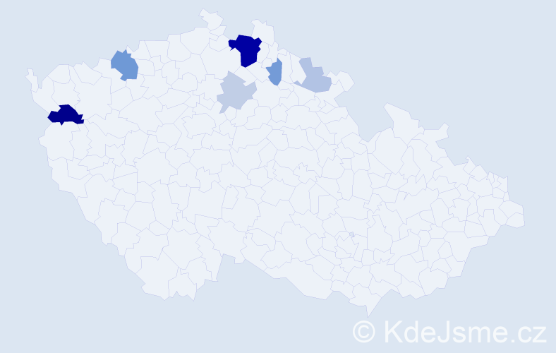 Příjmení: 'Preibisch', počet výskytů 21 v celé ČR