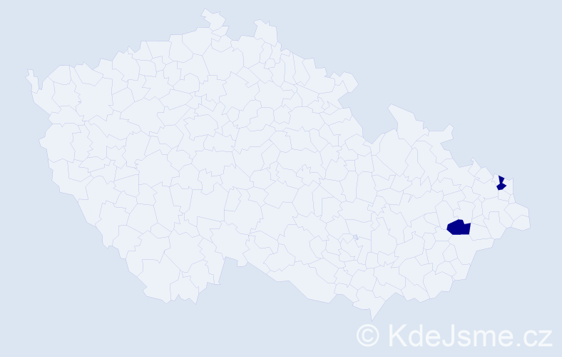 Příjmení: 'Mesiačková', počet výskytů 4 v celé ČR
