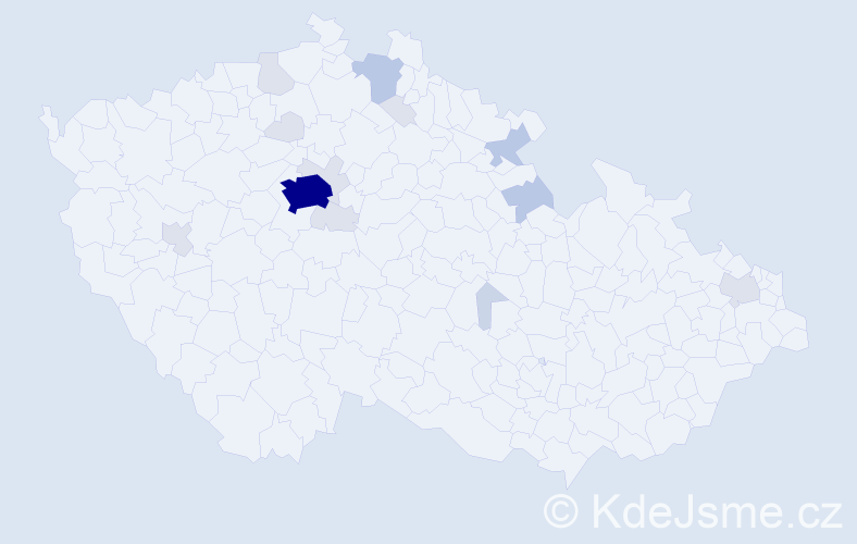 Příjmení: 'Kokish', počet výskytů 45 v celé ČR
