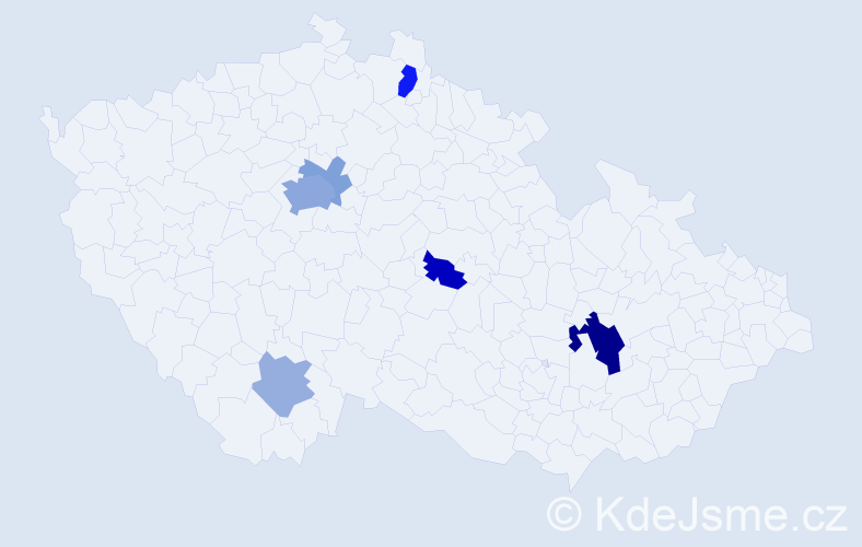 Příjmení: 'Roden', počet výskytů 16 v celé ČR