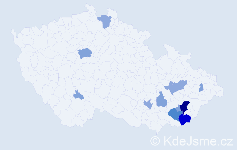 Příjmení: 'Pippal', počet výskytů 32 v celé ČR