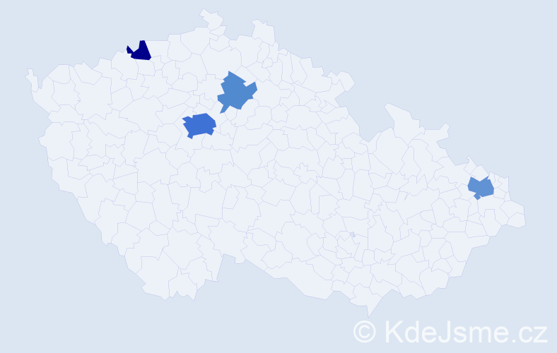 Příjmení: 'Bodnaryuk', počet výskytů 13 v celé ČR