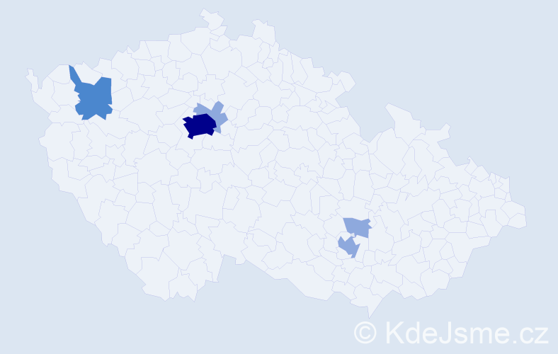 Příjmení: 'Zakirov', počet výskytů 10 v celé ČR