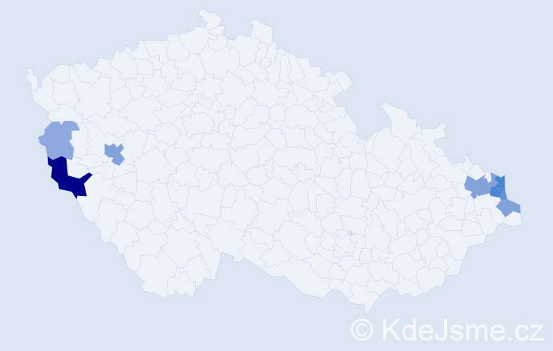 Příjmení: 'Ramiková', počet výskytů 28 v celé ČR