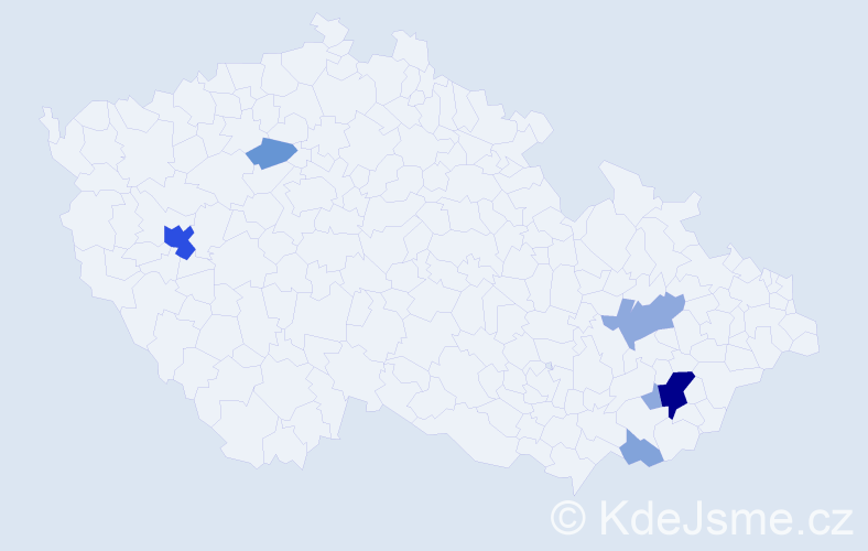 Příjmení: 'Graubner', počet výskytů 20 v celé ČR