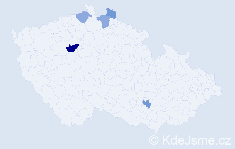 Příjmení: 'Teryngerová', počet výskytů 12 v celé ČR