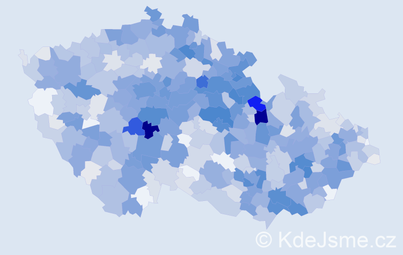 Příjmení: 'Macháček', počet výskytů 4794 v celé ČR