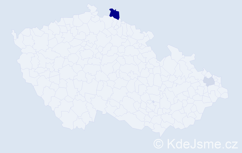 Příjmení: 'Kosjuková', počet výskytů 3 v celé ČR