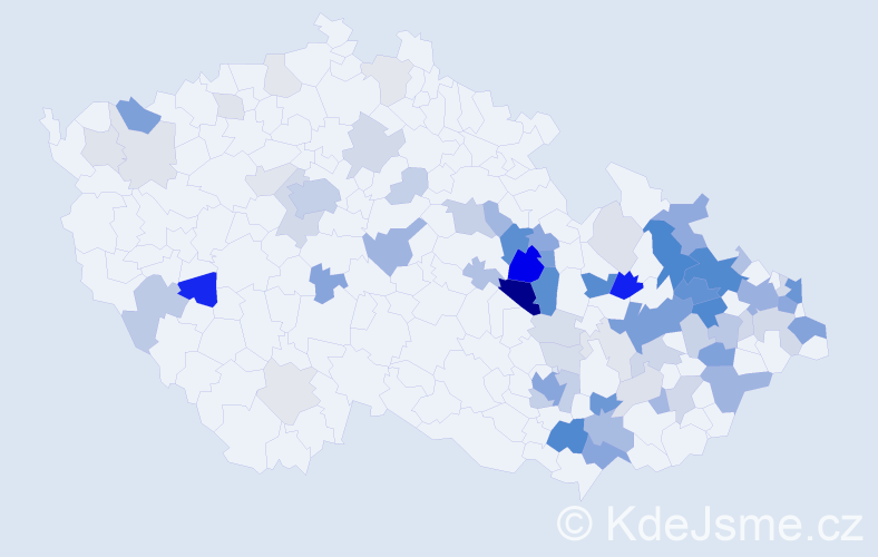 Příjmení: 'Demelová', počet výskytů 227 v celé ČR