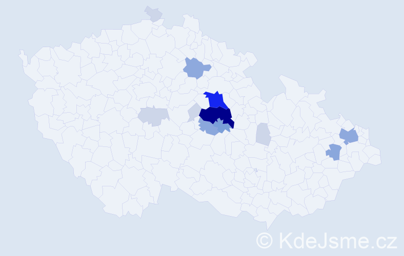 Příjmení: 'Češík', počet výskytů 42 v celé ČR