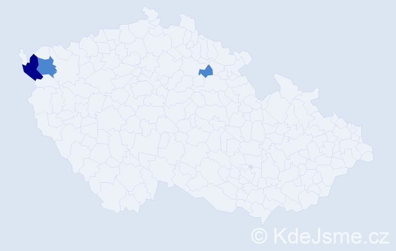 Příjmení: 'Skubenič', počet výskytů 5 v celé ČR
