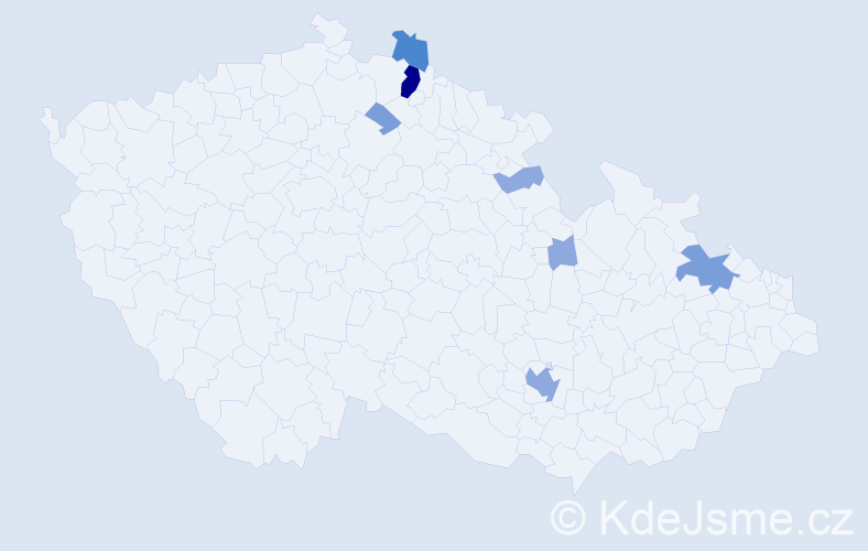 Příjmení: 'Koščáková', počet výskytů 17 v celé ČR
