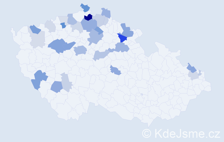 Příjmení: 'Kreibich', počet výskytů 88 v celé ČR