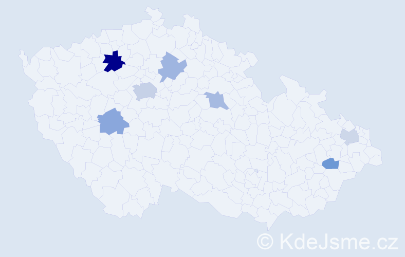 Příjmení: 'Behulová', počet výskytů 12 v celé ČR