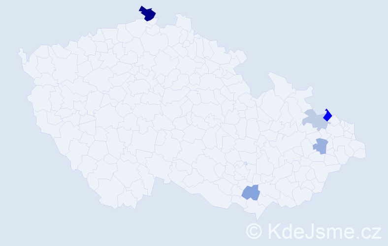 Příjmení: 'Bedrich', počet výskytů 9 v celé ČR