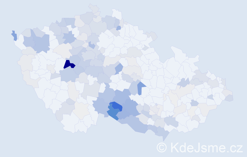 Příjmení: 'Štěpnička', počet výskytů 525 v celé ČR