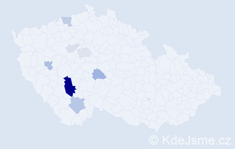 Příjmení: 'Cimbura', počet výskytů 29 v celé ČR