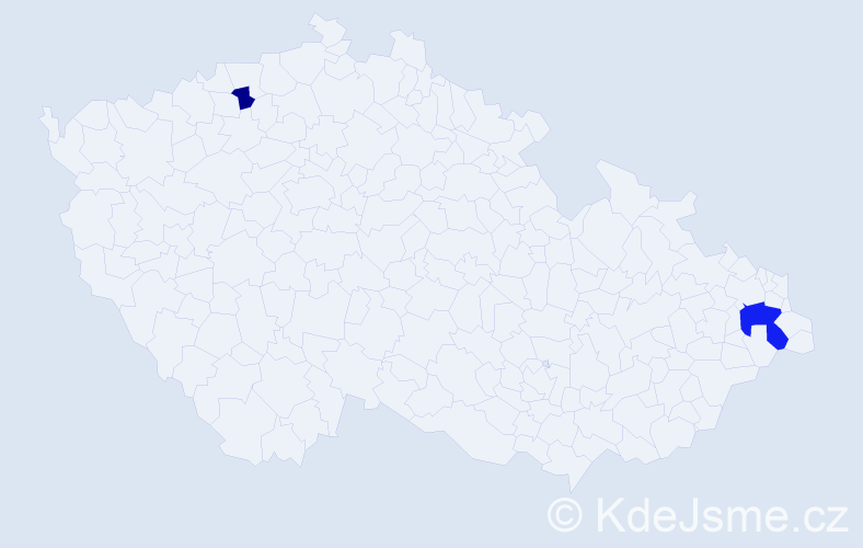 Příjmení: 'Boškov', počet výskytů 4 v celé ČR