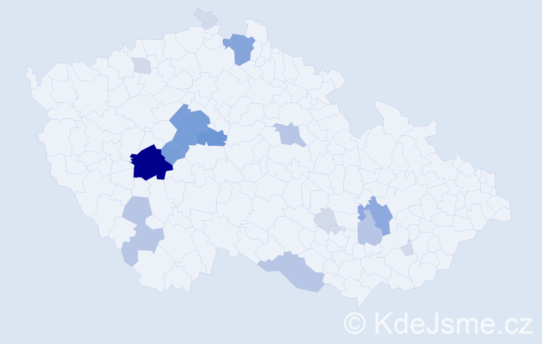 Příjmení: 'Řehková', počet výskytů 60 v celé ČR